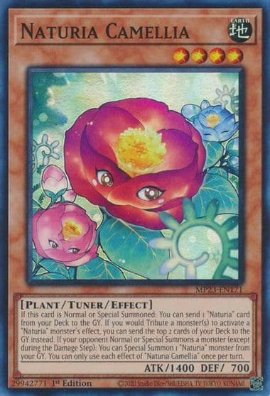 Naturia Camellia 25th Anniversary Tin: Dueling Heroes Mega Pack Yu-Gi-Oh! card