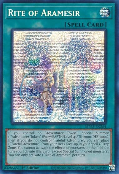 Rite of Aramesir 25th Anniversary Tin: Dueling Heroes Mega Pack Yu-Gi-Oh! card