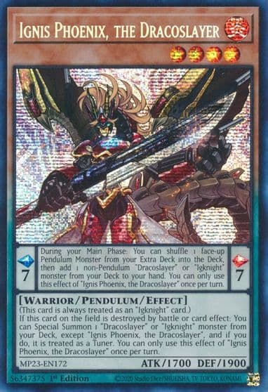 Ignis Phoenix the Dracoslayer 25th Anniversary Tin: Dueling Heroes Mega Pack Yu-Gi-Oh! card