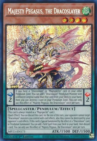 Majesty Pegasus the Dracoslayer 25th Anniversary Tin: Dueling Heroes Mega Pack Yu-Gi-Oh! card