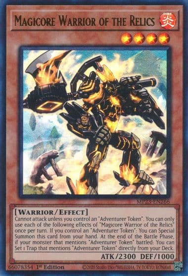 Magicore Warrior of the Relics 25th Anniversary Tin: Dueling Heroes Mega Pack Yu-Gi-Oh! card