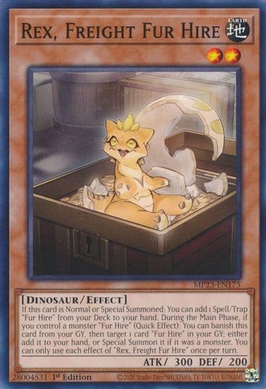 Rex Freight Fur Hire 25th Anniversary Tin: Dueling Heroes Mega Pack Yu-Gi-Oh! card