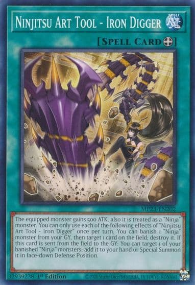 Ninjitsu Art Tool Iron Digger 25th Anniversary Tin: Dueling Heroes Mega Pack Yu-Gi-Oh! card