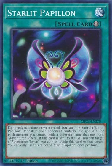 Starlit Papillon 25th Anniversary Tin: Dueling Heroes Mega Pack Yu-Gi-Oh! card