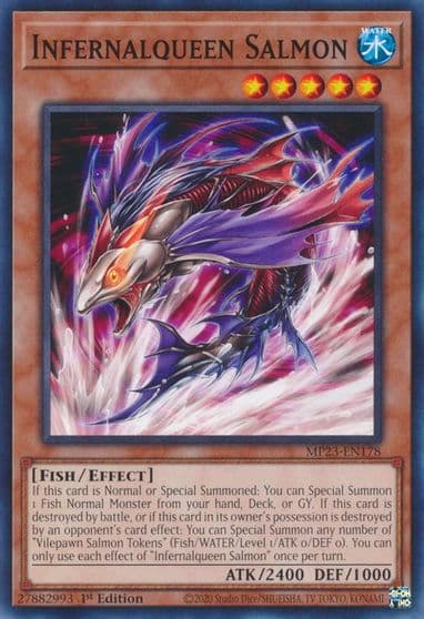Infernalqueen Salmon 25th Anniversary Tin: Dueling Heroes Mega Pack Yu-Gi-Oh! card