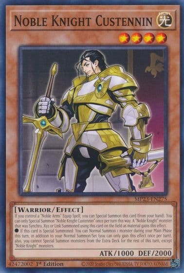 Noble Knight Custennin 25th Anniversary Tin: Dueling Heroes Mega Pack Yu-Gi-Oh! card