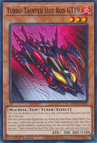 Turbo Tainted Hot Rod GT19 25th Anniversary Tin: Dueling Heroes Mega Pack Yu-Gi-Oh! card