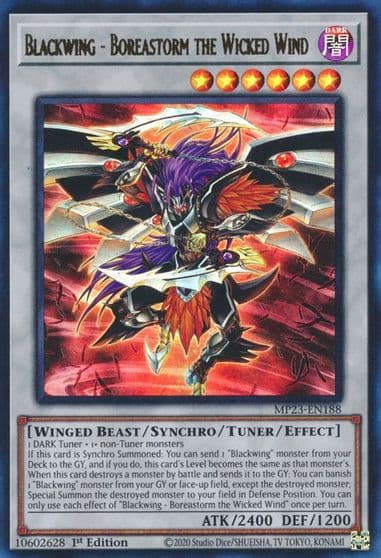 Blackwing Boreastorm the Wicked Wind 25th Anniversary Tin: Dueling Heroes Mega Pack Yu-Gi-Oh! card