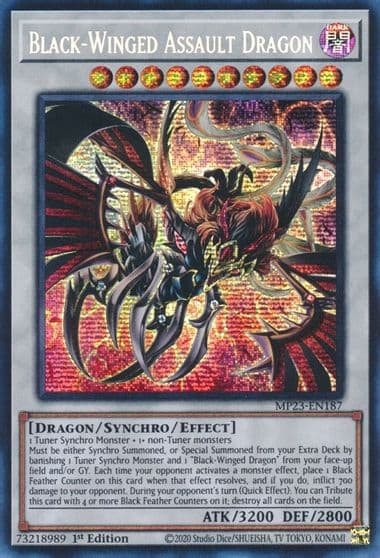 Black Winged Assault Dragon 25th Anniversary Tin: Dueling Heroes Mega Pack Yu-Gi-Oh! card