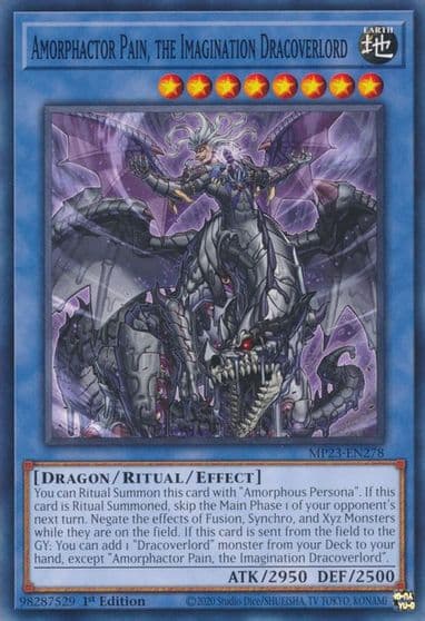 Amorphactor Pain the Imagination Dracoverlord 25th Anniversary Tin: Dueling Heroes Mega Pack Yu-Gi-Oh! card