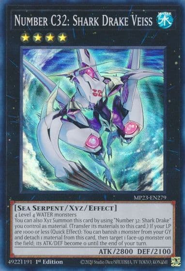 Number C32 Shark Drake Veiss 25th Anniversary Tin: Dueling Heroes Mega Pack Yu-Gi-Oh! card