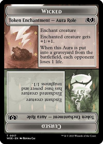 Wicked Role Cursed Role Token Wilds of Eldraine Magic card