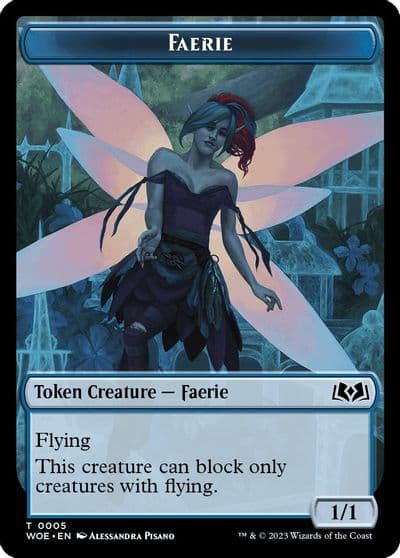 Faerie Food 0011 Double Sided Token Wilds of Eldraine Magic card