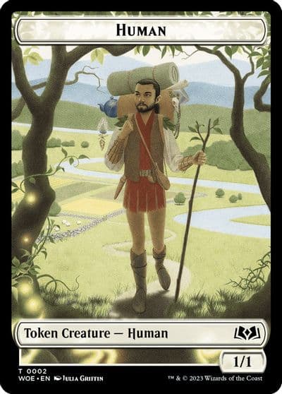 Human Food 0010 Double Sided Token Wilds of Eldraine Magic card