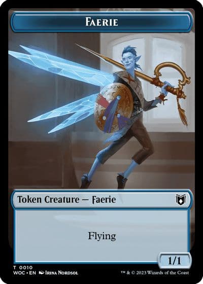 Faerie Saproling Double Sided Token Commander: Wilds of Eldraine Magic card