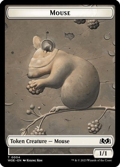 Mouse Food 0011 Double Sided Token Wilds of Eldraine Magic card