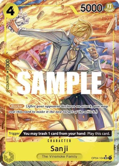 Sanji 104 Alternate Art Kingdoms of Intrigue One Piece card