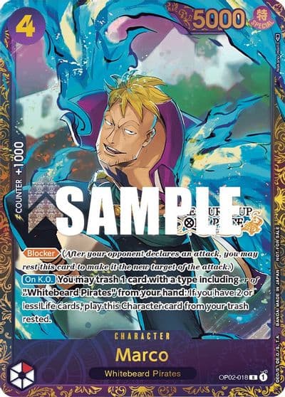 Marco Treasure Cup One Piece Promotion Cards One Piece card