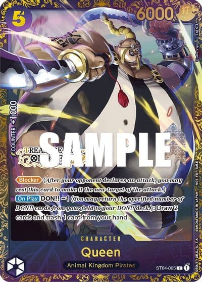 Queen Treasure Cup One Piece Promotion Cards One Piece card