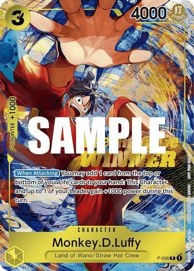 MonkeyDLuffy Pre Release Tournament Winner One Piece Promotion Cards One Piece card