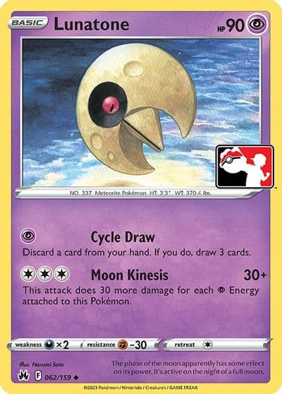 Lunatone Prize Pack Series Cards Pokemon card