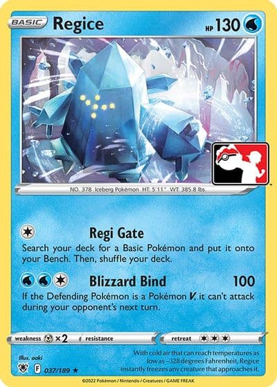 Regice Prize Pack Series Cards Pokemon card