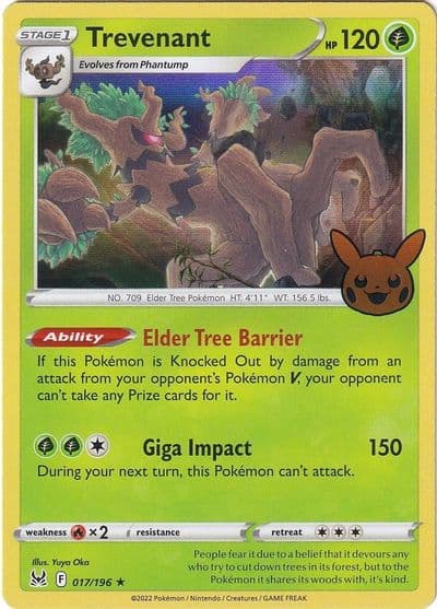 Trevenant Trick or Trade BOOster Bundle 2023 Pokemon card