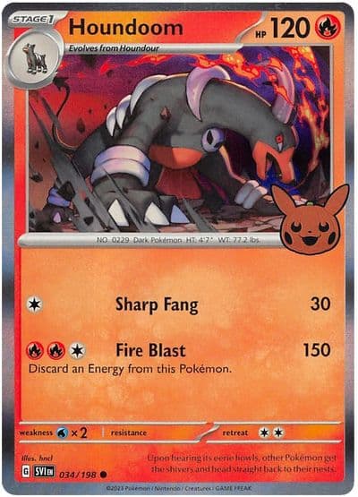 Houndoom Trick or Trade BOOster Bundle 2023 Pokemon card