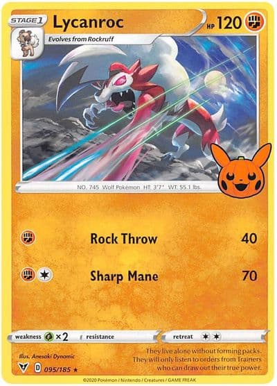 Lycanroc Trick or Trade BOOster Bundle 2023 Pokemon card