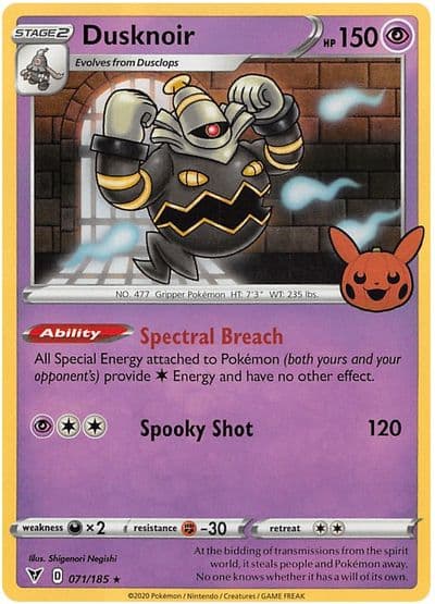 Dusknoir Trick or Trade BOOster Bundle 2023 Pokemon card