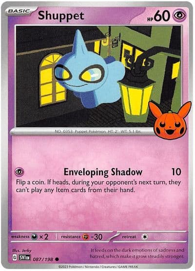 Shuppet Trick or Trade BOOster Bundle 2023 Pokemon card