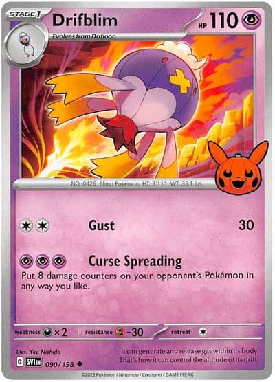 Drifblim Trick or Trade BOOster Bundle 2023 Pokemon card