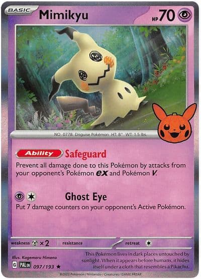 Mimikyu Trick or Trade BOOster Bundle 2023 Pokemon card