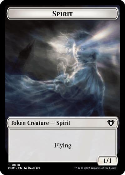 Spirit 0010 Elemental 0037 Double Sided Token Commander Masters Magic card