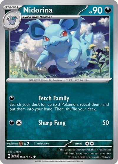 Nidorina SV: Scarlet & Violet 151 Pokemon card