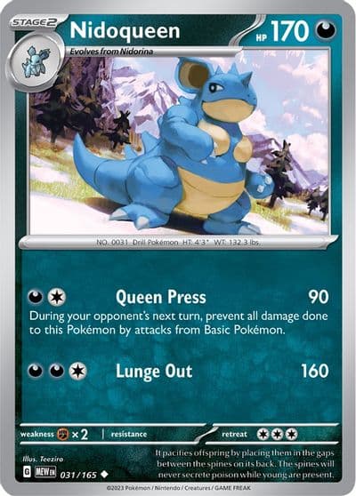 Nidoqueen SV: Scarlet & Violet 151 Pokemon card
