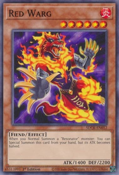 Red Warg Structure Deck: The Crimson King Yu-Gi-Oh! card