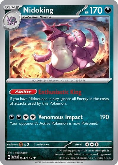 Nidoking SV: Scarlet & Violet 151 Pokemon card