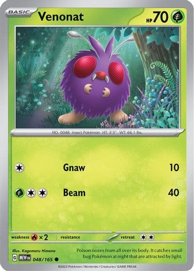 Venonat SV: Scarlet & Violet 151 Pokemon card