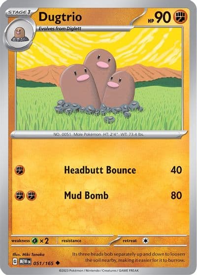 Dugtrio SV: Scarlet & Violet 151 Pokemon card