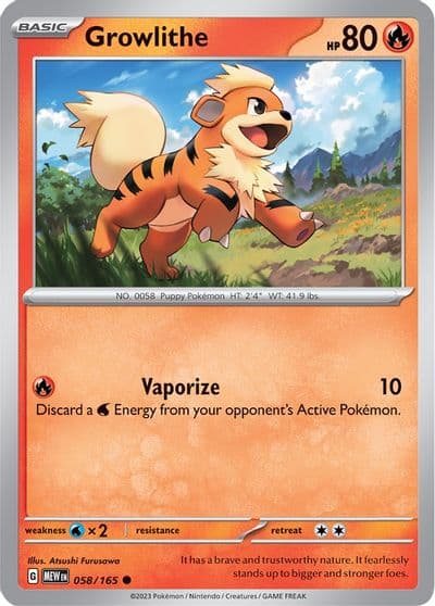 Growlithe SV: Scarlet & Violet 151 Pokemon card