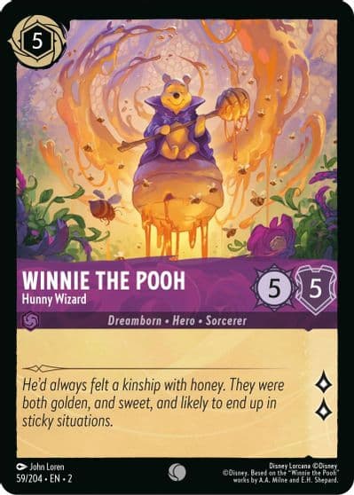 Winnie the Pooh Hunny Wizard Rise of the Floodborn Lorcana card