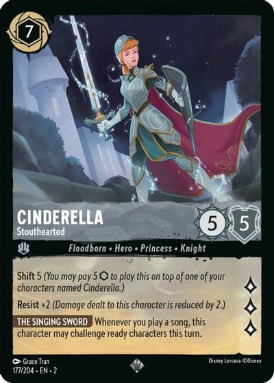 Cinderella Stouthearted Rise of the Floodborn Lorcana card