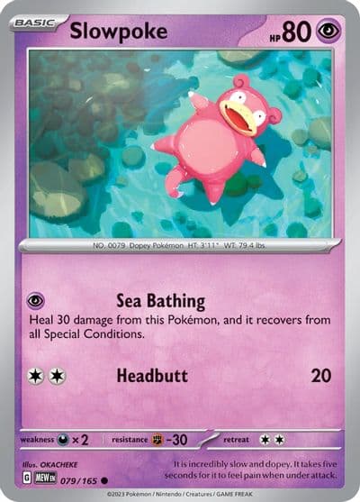 Slowpoke SV: Scarlet & Violet 151 Pokemon card