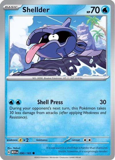 Shellder SV: Scarlet & Violet 151 Pokemon card