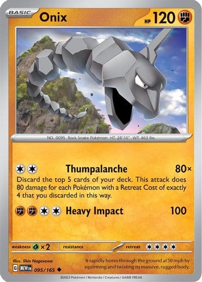 Onix SV: Scarlet & Violet 151 Pokemon card