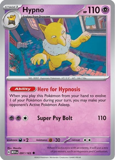Hypno SV: Scarlet & Violet 151 Pokemon card