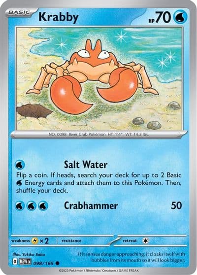Krabby SV: Scarlet & Violet 151 Pokemon card