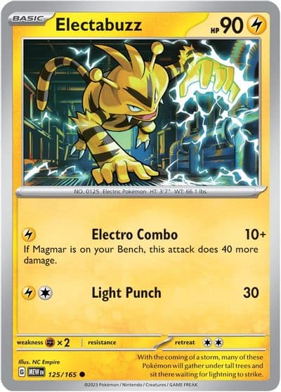 Electabuzz SV: Scarlet & Violet 151 Pokemon card