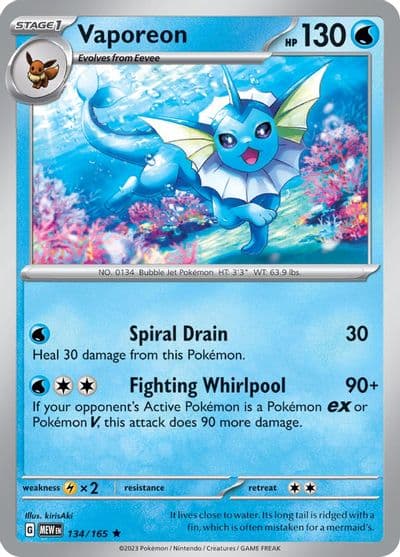 Vaporeon SV: Scarlet & Violet 151 Pokemon card